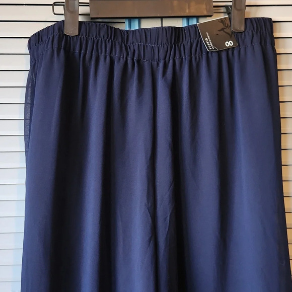 Torrid Navy Sheer Wide Leg Pants - Picture 10 of 14